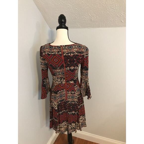 Anthropologie Holding Horses Ima Print Bell Sleeve Dress - Size Small - Picture 4 of 9